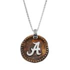 Dayna U Sterling Silver Alabama Crimson Tide Antiqued Coin Pendant Necklace, Women's, Size: 18, Grey