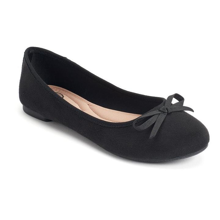 So&reg; Boat Women's Ballet Flats, Girl's, Size: Medium (7), Black