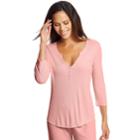 Women's Maidenform Pajamas: Henley Sleep Shirt, Size: Medium, Light Pink