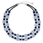 Chaps Blue Beaded Double Strand Cord Necklace, Women's, Light Blue