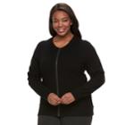 Plus Size Women's Croft & Barrow&reg; Chevron Ottoman Jacket, Size: 3xl, Black