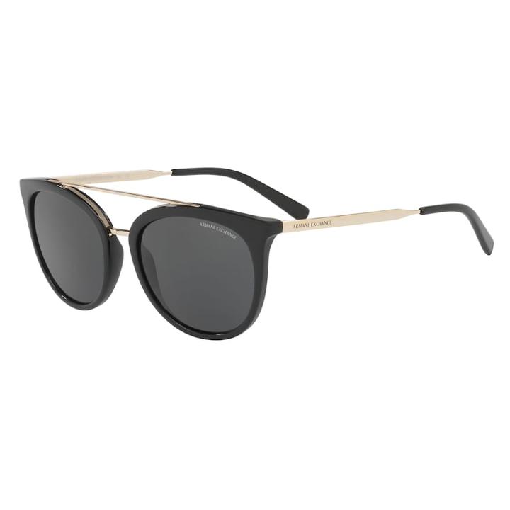 Armani Exchange Forever Young Cosmopolitan Ax4068s 55mm Round Sunglasses, Women's, Black