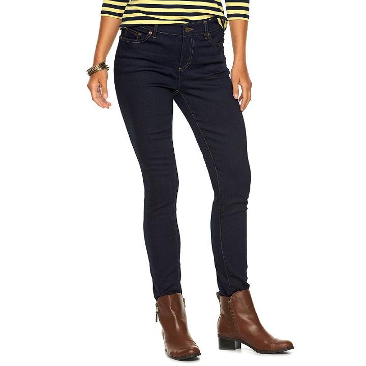 Women's Chaps Classic Fit Slim-leg Jeans, Size: 12, Blue