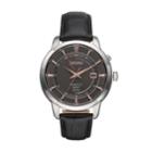 Seiko Men's Core Leather Kinetic Watch - Sun063, Size: Large, Black