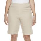 Plus Size Croft & Barrow&reg; Pull-on Stretch Bermuda Shorts, Women's, Size: 16 W, Grey Other