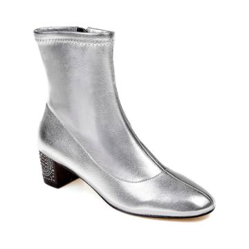 American Glamour By Badgley Mischka Alanna Women's Ankle Boots, Size: Medium (6), Silver