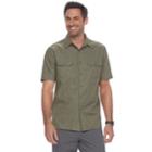 Men's Croft & Barrow&reg; Classic-fit Quick-dry Outdoor Button-down Shirt, Size: Xl, Dark Green