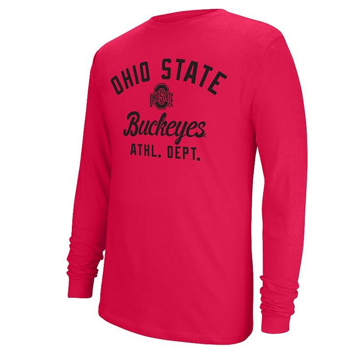 Men's Ohio State Buckeyes State Long-sleeve Tee, Size: Small, Brt Red