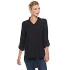 Women's Apt. 9&reg; High-low Hem Popover Tunic, Size: Medium, Black