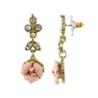 Downton Abbey Rose Drop Earrings, Women's, Pink
