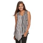 Women's Dana Buchman Assymetrical Hem Top, Size: Small, Beig/green (beig/khaki)
