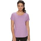 Women's Tek Gear&reg; Mesh Back Performance Tee, Size: Large, Med Purple