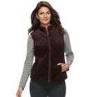 Women's Croft & Barrow&reg; Classic Quilted Vest, Size: Medium, Drk Purple