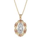 14k Gold Tri-tone Our Lady Of Guadalupe Pendant Necklace, Women's, Size: 18