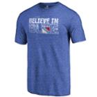 Men's New York Rangers Believe In Blue Tee, Size: Large, Brt Blue