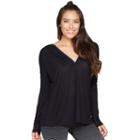 Women's Colosseum Scenic Route Hooded Long Sleeve Top, Size: Xl, Black