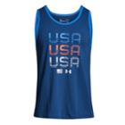 Men's Under Armour Usa Tank, Size: Large, Turquoise/blue (turq/aqua)