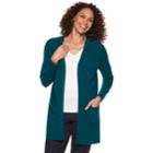 Petite Napa Valley Raglan Sleeve Duster Cardigan, Women's, Size: Xl Petite, Blue (navy)