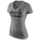 Women's Nike Michigan State Spartans Tailgate Dri-fit Tee, Size: Large, Dark Grey