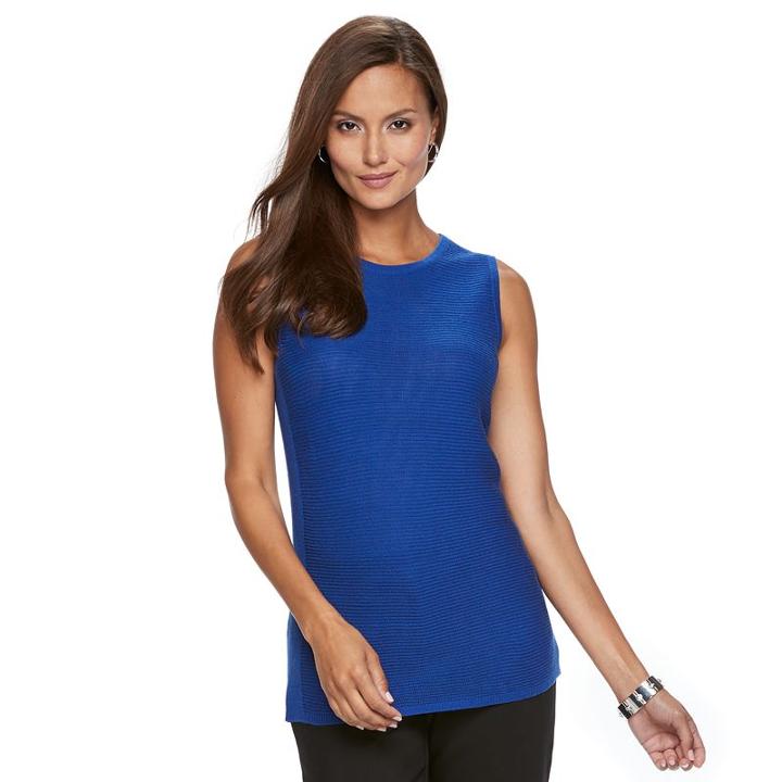 Women's Dana Buchman Sleeveless Sweater, Size: Xl, Med Blue