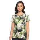Women's Croft & Barrow&reg; Essential Crewneck Tee, Size: Xl, Med Green