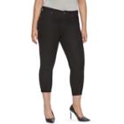 Plus Size Jennifer Lopez Super Skinny Crop Jeans, Women's, Size: 16 W, Black