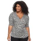 Plus Size Dana Buchman Wrap Top, Women's, Size: 2xl, Lt Beige