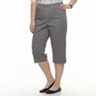 Plus Size Croft & Barrow&reg; Lace-up Capri Jeans, Women's, Size: Regular, Dark Grey