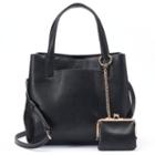 Lc Lauren Conrad Lili Large Frame Tote With Coin Purse, Women's, Black