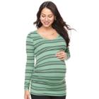 Maternity A:glow Ruched Scoopneck Tee, Women's, Size: Xxl-mat, Med Green