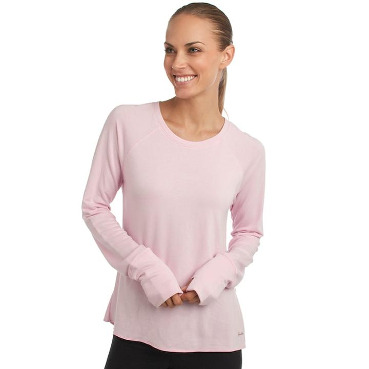 Women's Spalding Layering Twist Back Yoga Tee, Size: Large, Pink