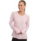 Women's Spalding Layering Twist Back Yoga Tee, Size: Large, Pink