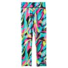 Girls 4-6x Adidas Gradient Chevron Leggings, Size: 4, Kinetic Blur Print