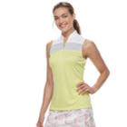 Women's Grand Slam Color Block Sleeveless Golf Top, Size: Xl, Lt Green