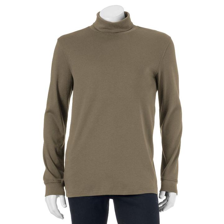 Men's Croft & Barrow&reg; Classic-fit Turtleneck, Size: Large, Med Brown