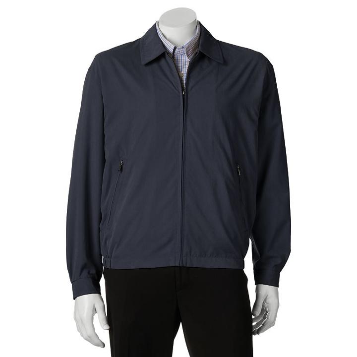 Men's Towne By London Fog Microfiber Golf Jacket, Size: Medium, Blue
