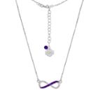 Lsu Tigers Sterling Silver Crystal Infinity Necklace, Women's, Size: 18, Purple