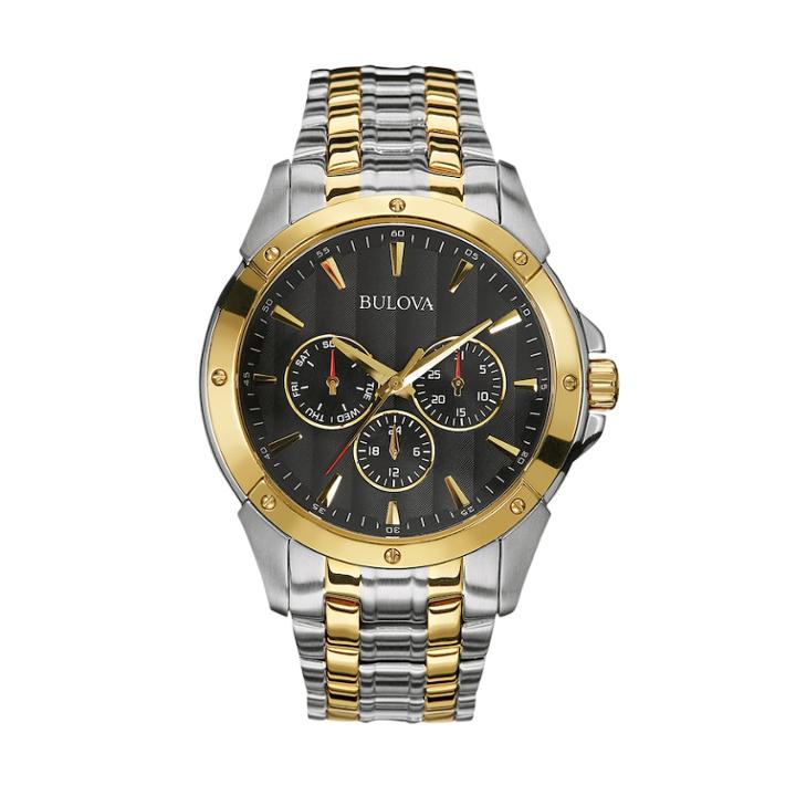 Bulova Men's Two Tone Stainless Steel Watch - 98c120, Size: Large, Multicolor