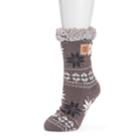 Women's Muk Luks Patterned Cabin Slipper Socks, Size: S-m, Dark Grey