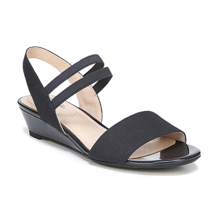 Lifestride Yolo Women's Wedge Sandals, Size: 11 Wide, Blue
