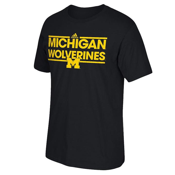 Men's Adidas Michigan Wolverines Dassler Tee, Size: Medium, Oxford