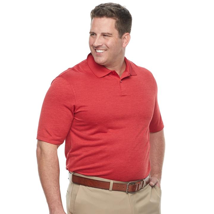 Big & Tall Haggar Regular-fit Space-dye Polo, Men's, Size: Xl Tall, Brt Red