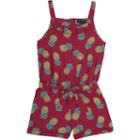 Girls 4-6x French Toast Printed Romper, Girl's, Size: 5, Dark Pink