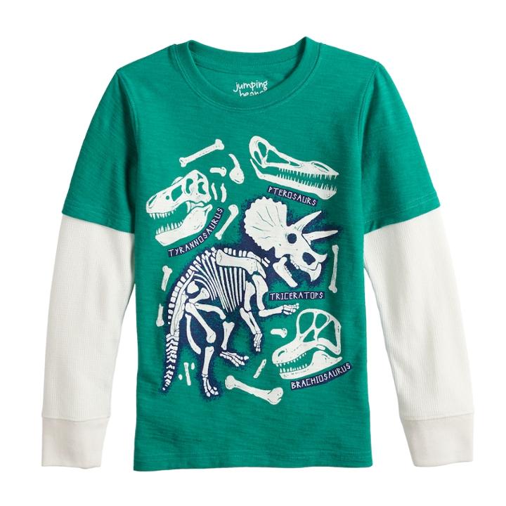 Boys 4-12 Jumping Beans&reg; Mock Layer Slubbed Graphic Tee, Size: 10, Dark Blue