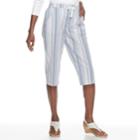 Women's Croft & Barrow&reg; Sheeting Pull-on Capris, Size: Xl, Light Blue