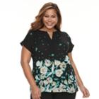 Plus Size Apt. 9&reg; Dolman-sleeve Top, Women's, Size: 0x, Black