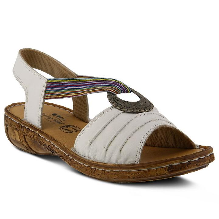 Spring Step Karmel Women's Wedge Sandals, Size: 36, White