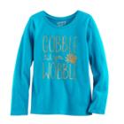 Girls 4-10 Jumping Beans&reg; Long-sleeved Thanksgiving Tee, Size: 5, Turquoise/blue (turq/aqua)