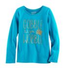 Girls 4-10 Jumping Beans&reg; Long-sleeved Thanksgiving Tee, Size: 5, Turquoise/blue (turq/aqua)