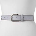 Women's Mudd&reg; Beaded Edge & Rhinestone Belt, Size: Large, White